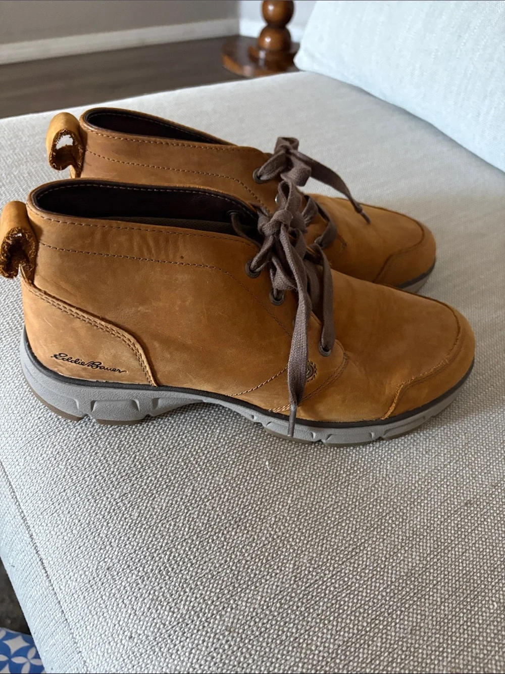 Eddie Bauer Men’s Cognac Leather Chukka Boots